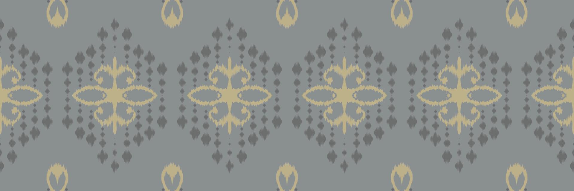 Batik-Textil ethnisches Ikat-Diamant nahtloses Muster digitales Vektordesign für den Druck Saree Kurti Borneo Stoffrand Pinselsymbole Farbfelder Baumwolle vektor