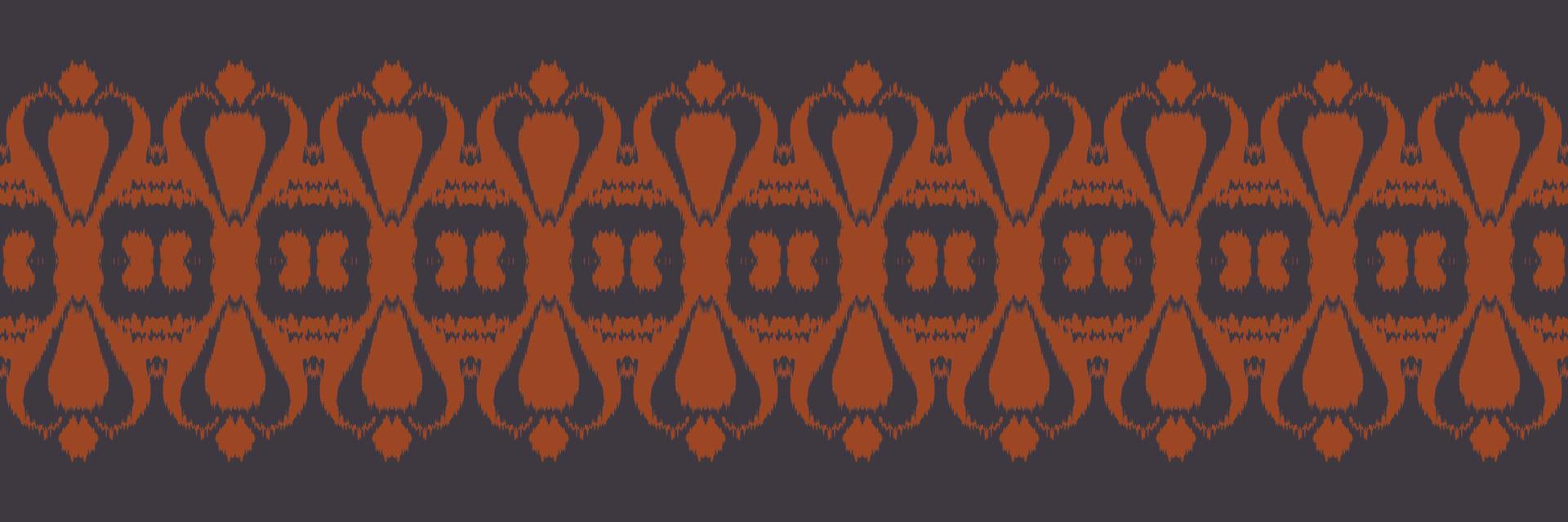 Batik-Textil-Ikat-Rahmen, nahtloses Muster, digitales Vektordesign für den Druck, Saree, Kurti, Borneo, Stoffrand, Pinselsymbole, Muster, Partykleidung vektor