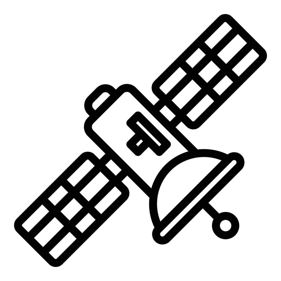 trendiges satellitensymbol, umrissstil vektor