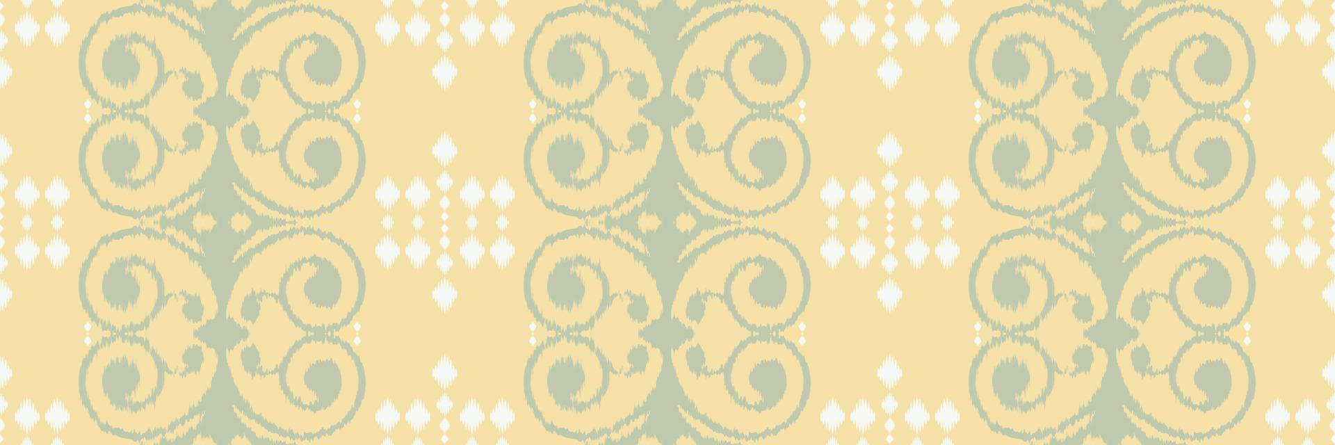 Batik-Textil ethnischer Ikat-Hintergrund nahtloses Muster digitales Vektordesign für den Druck Saree Kurti Borneo Stoffrand Pinselsymbole Farbfelder stilvoll vektor