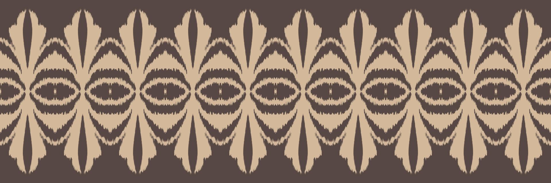 Batik-Textil-Ikat-Rahmen, nahtloses Muster, digitales Vektordesign für den Druck, Saree, Kurti, Borneo, Stoffrand, Pinselsymbole, Musterdesigner vektor