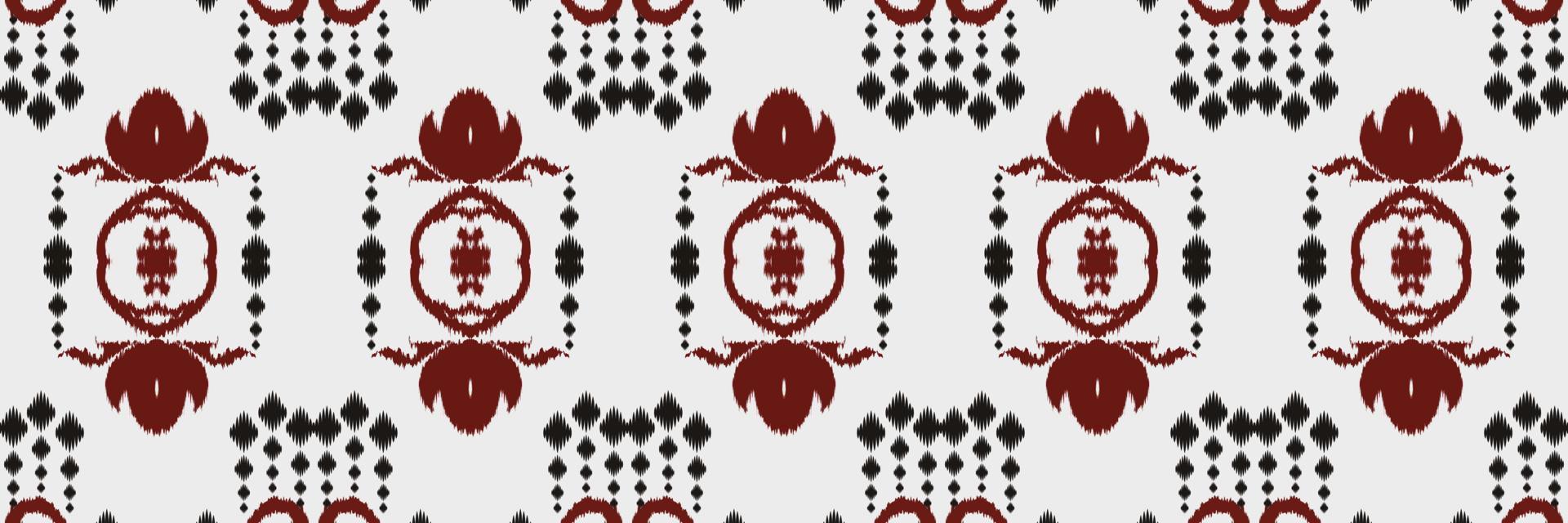 ikat gräns stam- sparre sömlös mönster. etnisk geometrisk ikkat batik digital vektor textil- design för grafik tyg saree mughal borsta symbol strängar textur kurti kurtis kurtas