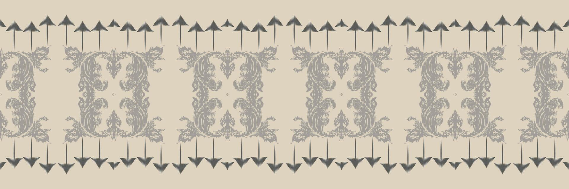 Batik Textil ethnische Ikat Blume nahtloses Muster digitales Vektordesign für den Druck Saree Kurti Borneo Stoffrand Pinsel Symbole Muster Baumwolle vektor
