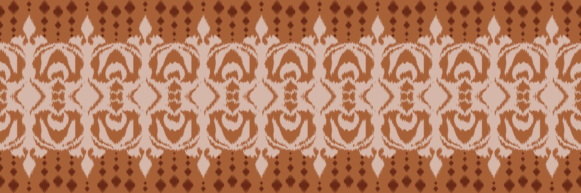 nahtloses muster der ikat-grenze in stammesfarbe. ethnische geometrische ikkat batik digitaler vektor textildesign für drucke stoff saree mughal pinsel symbol schwaden textur kurti kurtis kurtas