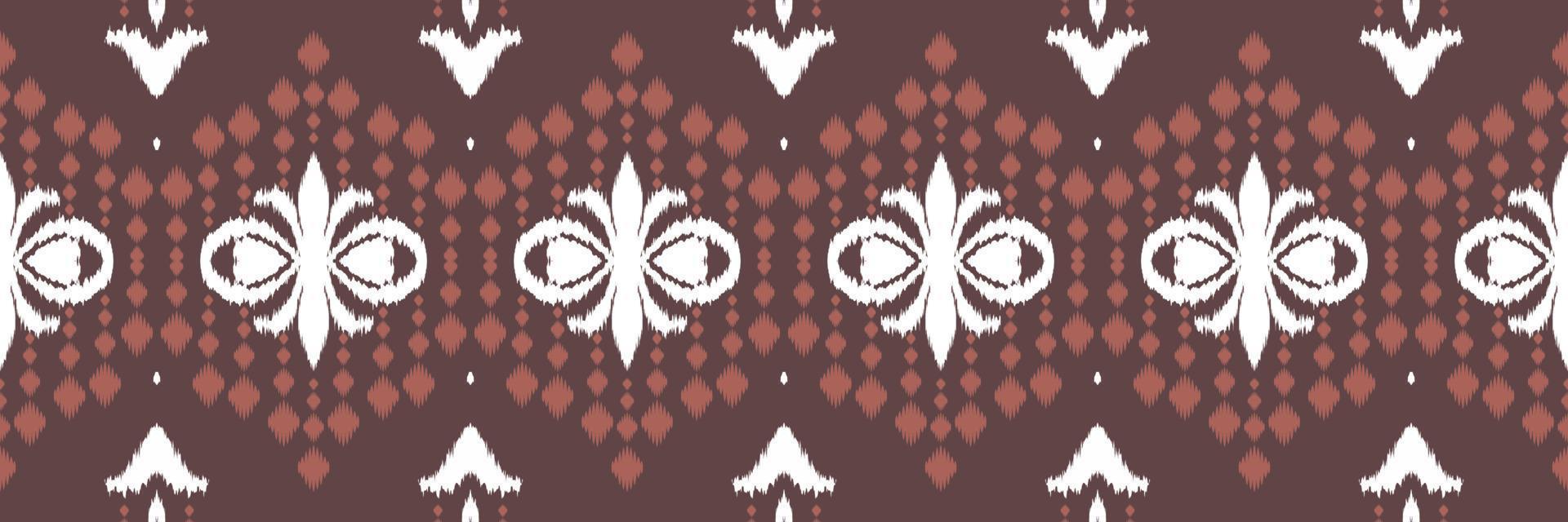 Batik-Textil ethnisches Ikat florales nahtloses Muster digitales Vektordesign für den Druck Saree Kurti Borneo Stoffrand Pinsel Symbole Farbfelder Designer vektor