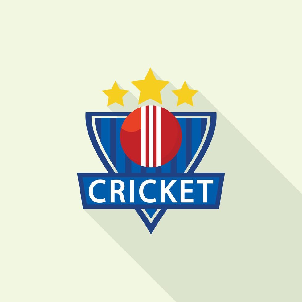 Goldstern-Cricket-Logo, flacher Stil vektor