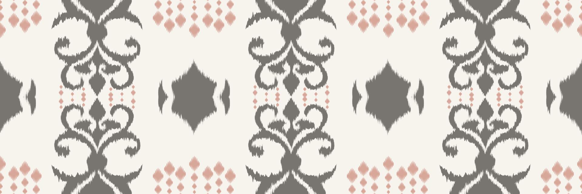 ikat stoff batik textil nahtloses muster digitales vektordesign für druck saree kurti borneo stoff grenze pinsel symbole muster baumwolle vektor