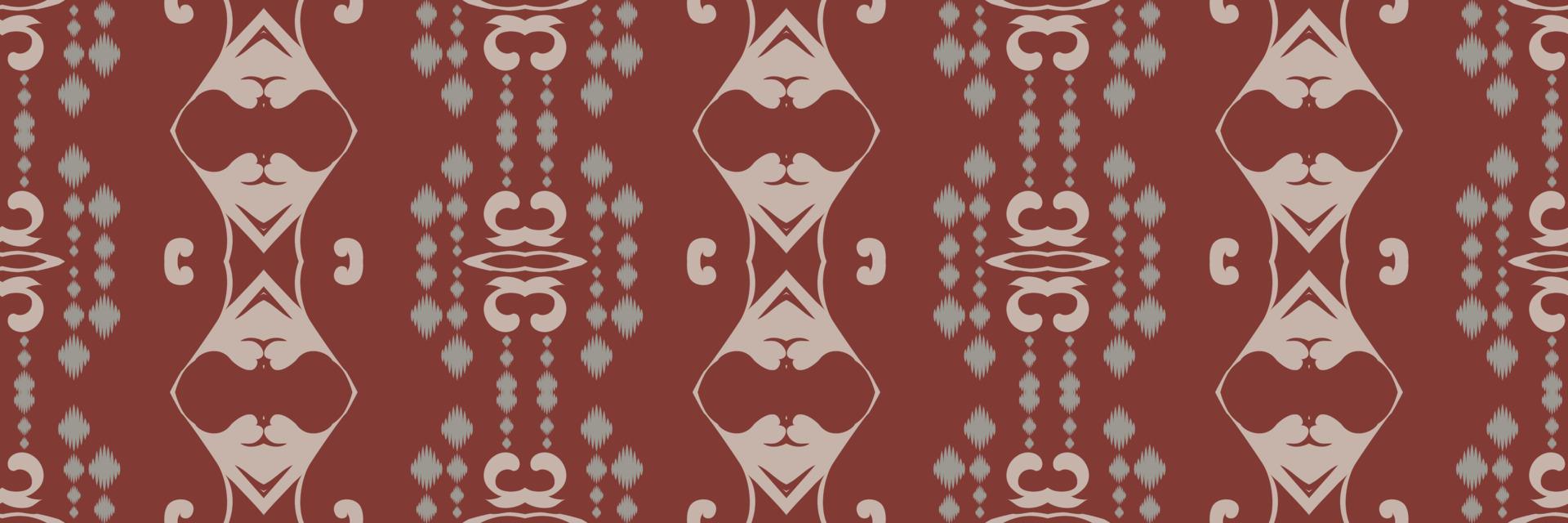 Batik-Textil Ikat oder Ikat-Blume nahtloses Muster digitales Vektordesign für den Druck Saree Kurti Borneo Stoffrand Pinselsymbole Farbfelder stilvoll vektor