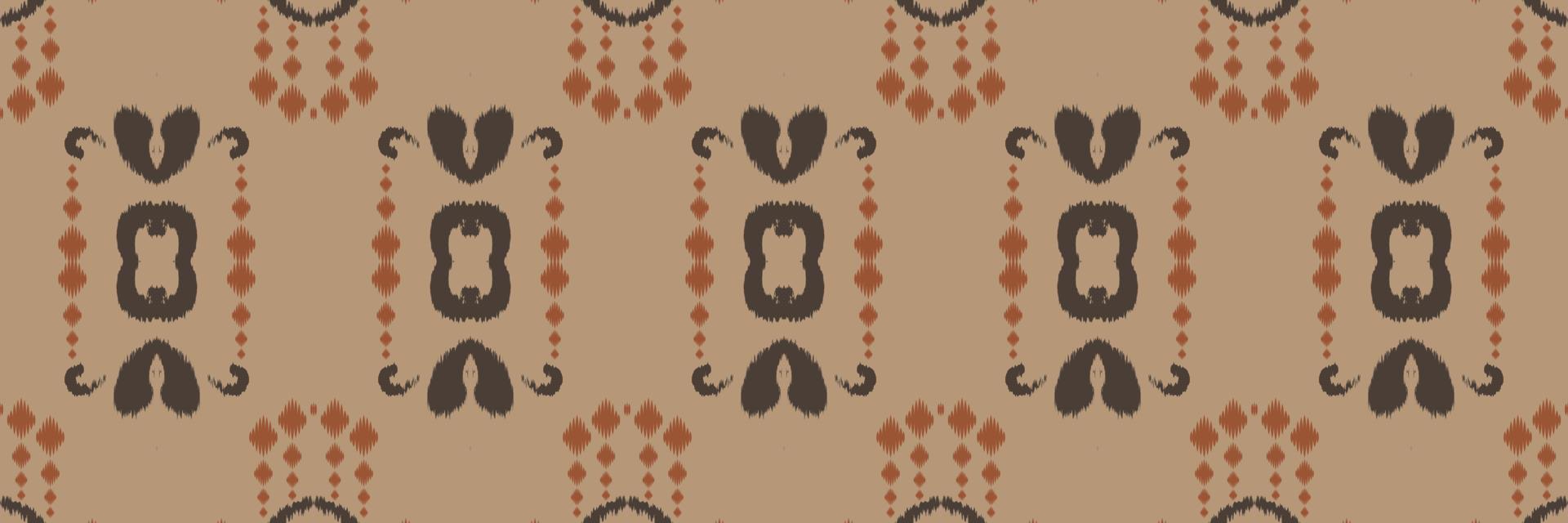 ikat gräns stam- sparre sömlös mönster. etnisk geometrisk batik ikkat digital vektor textil- design för grafik tyg saree mughal borsta symbol strängar textur kurti kurtis kurtas