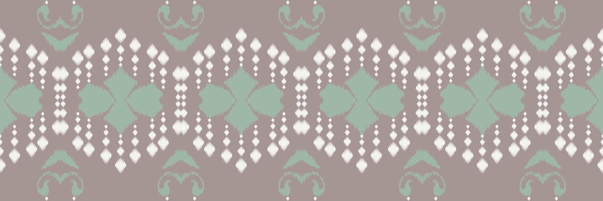Batik-Textil ethnischer Ikat-Damast nahtloses Muster digitales Vektordesign für den Druck Saree Kurti Borneo Stoffrand Pinselsymbole Farbfelder Baumwolle vektor