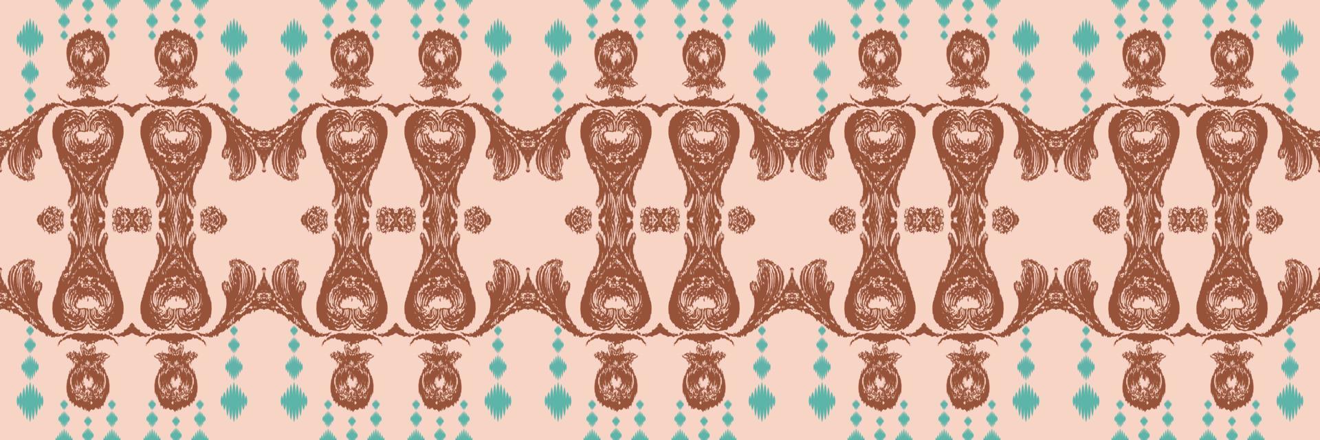 ikat mönster stam- bakgrund sömlös mönster. etnisk geometrisk ikkat batik digital vektor textil- design för grafik tyg saree mughal borsta symbol strängar textur kurti kurtis kurtas
