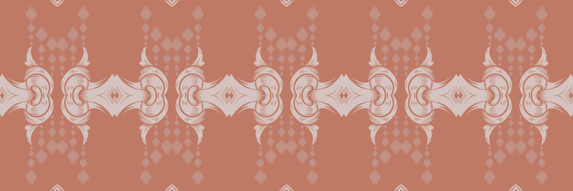 ikat damask batik textil nahtloses muster digitales vektordesign für druck saree kurti borneo stoff grenze pinsel symbole muster designer vektor