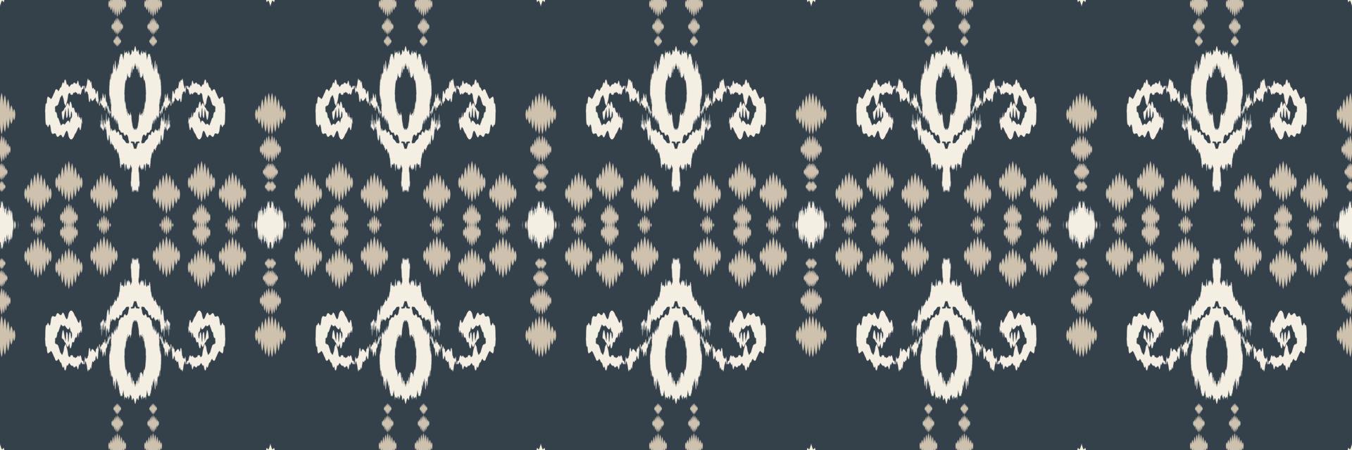 Batik-Textil-Ikat entwirft digitales Vektordesign mit nahtlosem Muster für den Druck Saree Kurti Borneo Stoffrand Pinselsymbole Stoffmuster Baumwolle vektor