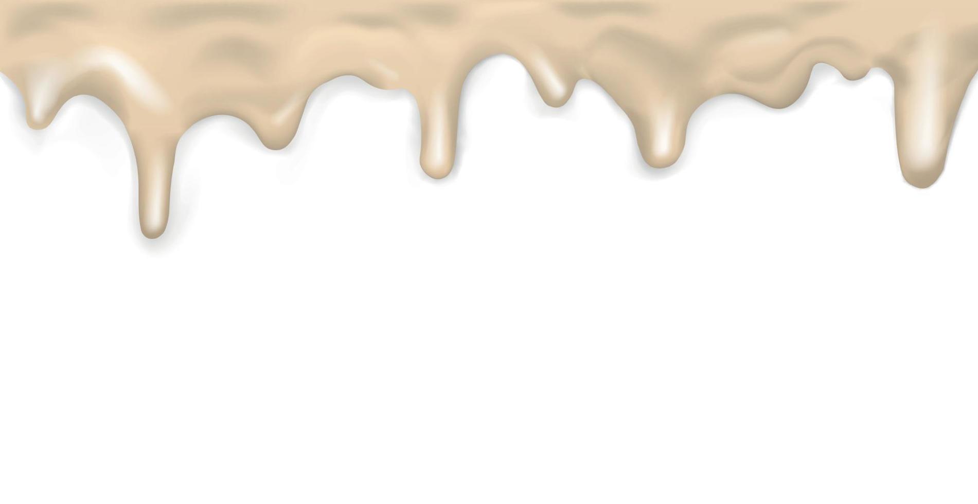 leicht fließende Karamell, auf weißem Hintergrund Vorlage - Vektor