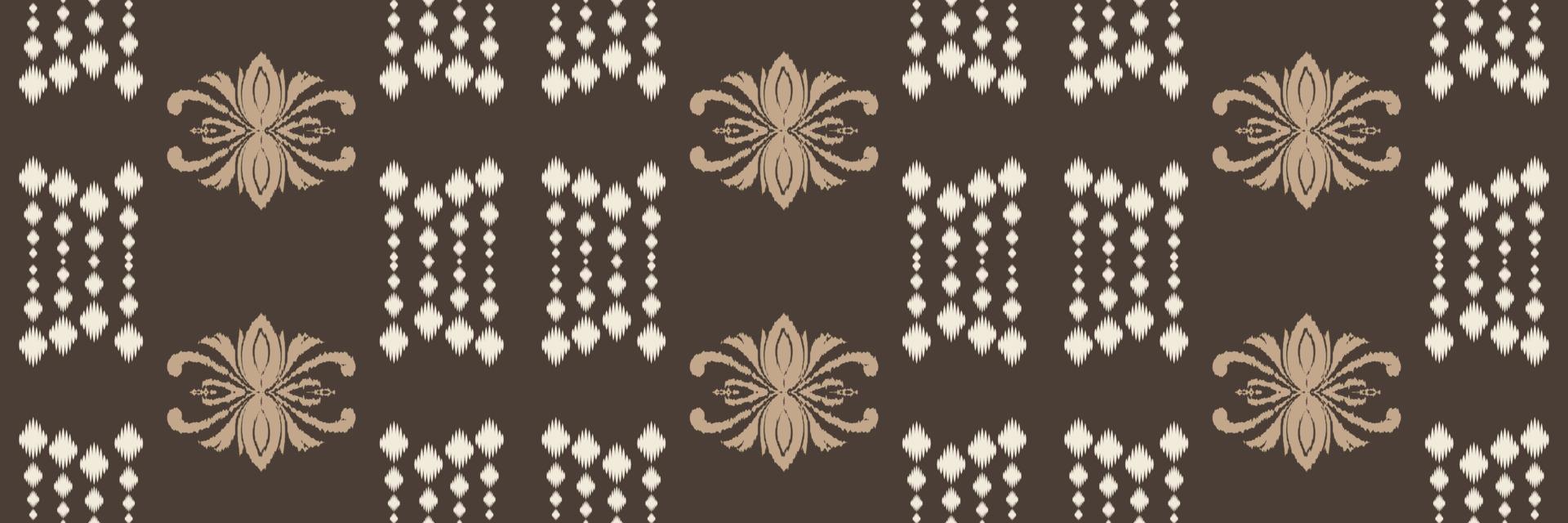 Batik-Textil-Ikat oder Ikat-Dreieck nahtloses Muster digitales Vektordesign für den Druck Saree Kurti Borneo Stoffrand Pinsel Symbole Muster Baumwolle vektor