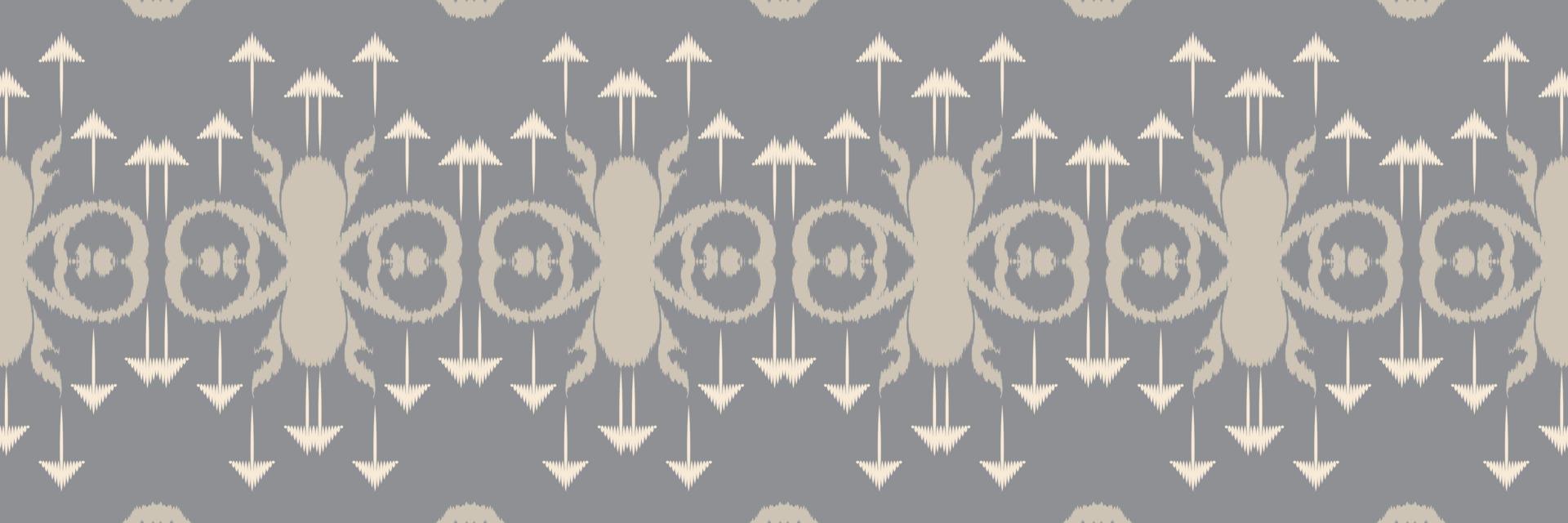 Batik-Textil ethnischer Ikat-Rahmen nahtloses Muster digitales Vektordesign für den Druck Saree Kurti Borneo Stoffrand Pinselsymbole Farbfelder stilvoll vektor