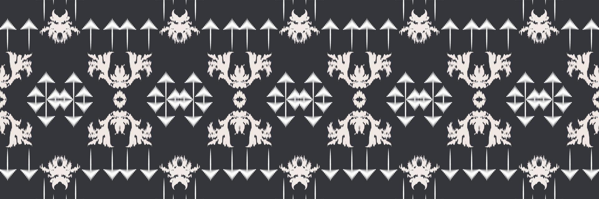 Batik-Textil ethnischer Ikat-Stoff nahtloses Muster digitales Vektordesign für den Druck Saree Kurti Borneo Stoffrand Pinselsymbole Farbfelder stilvoll vektor
