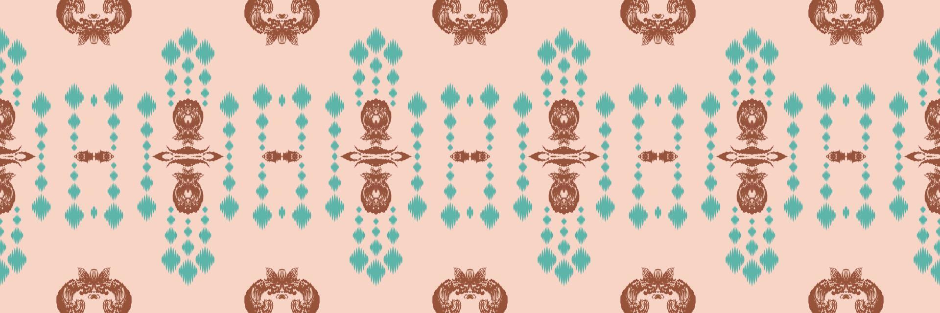 Batik Textil ethnische Ikat Textur nahtloses Muster digitales Vektordesign für Print Saree Kurti Borneo Stoffrand Pinselsymbole Musterdesigner vektor