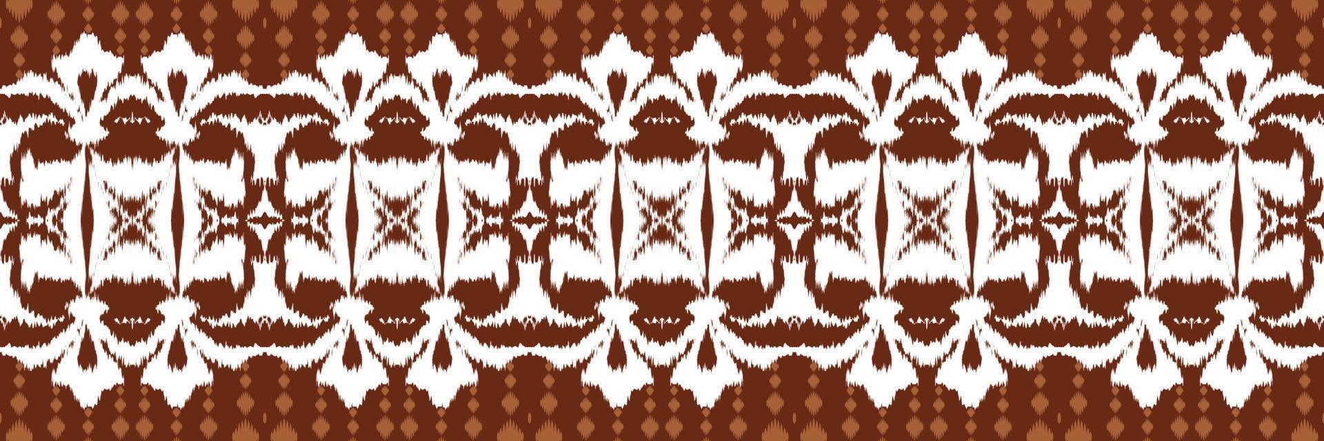 ethnisches ikat-damast-batik-textil nahtloses muster digitales vektordesign für druck saree kurti borneo stoff grenze pinsel symbole muster partykleidung vektor