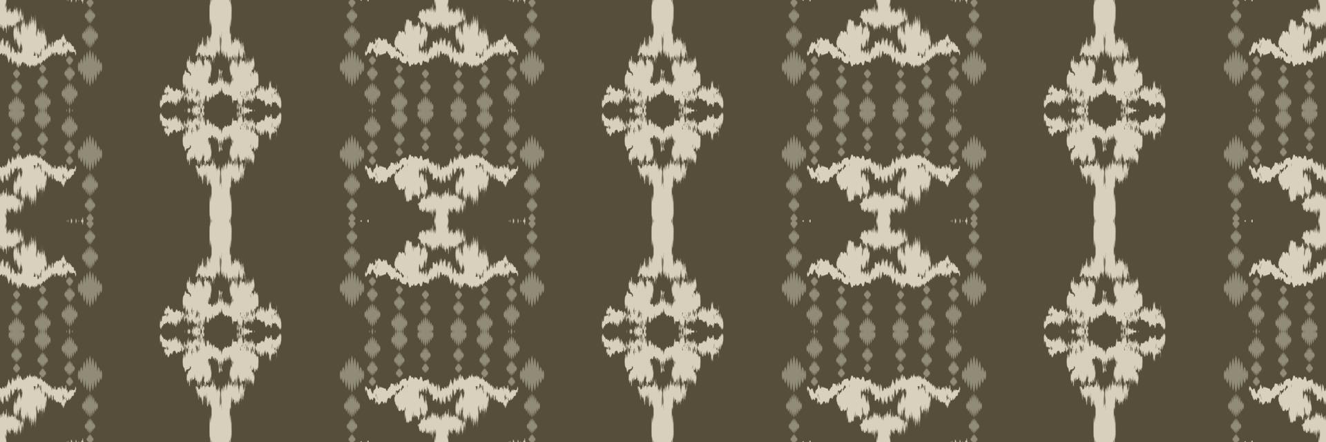Batik-Textil-Ikat oder Ikat-Rahmen, nahtloses Muster, digitales Vektordesign für Druck, Saree, Kurti, Borneo, Stoffrand, Pinselsymbole, Musterdesigner vektor