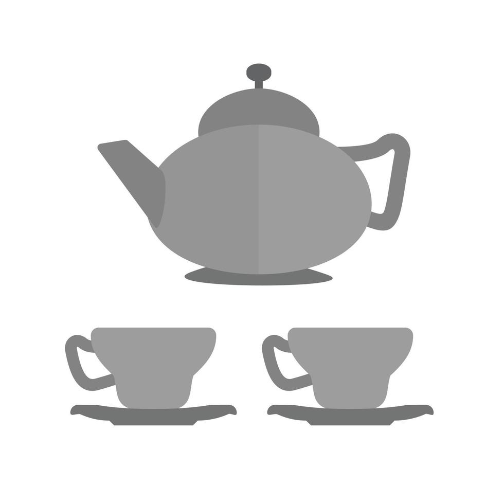 Arabischer Tee flaches Graustufensymbol vektor