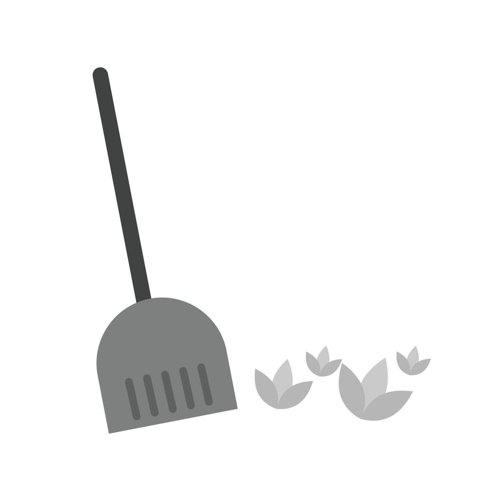 Sweep-Blätter flaches Graustufen-Symbol vektor