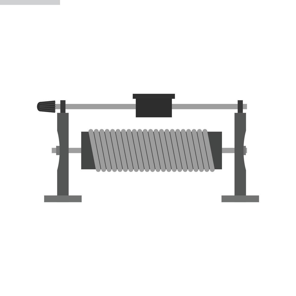 Rheostat flaches Graustufensymbol vektor