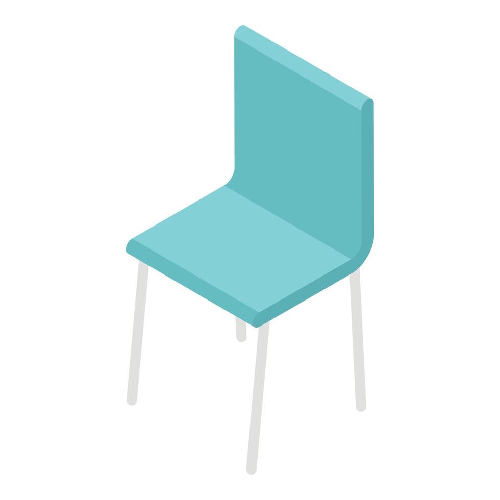 grön stol ikon, isometrisk stil vektor