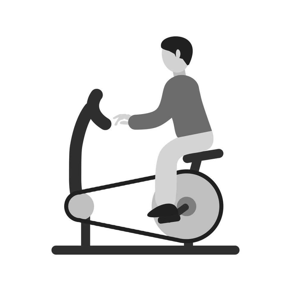 Radfahren flaches Graustufen-Symbol vektor