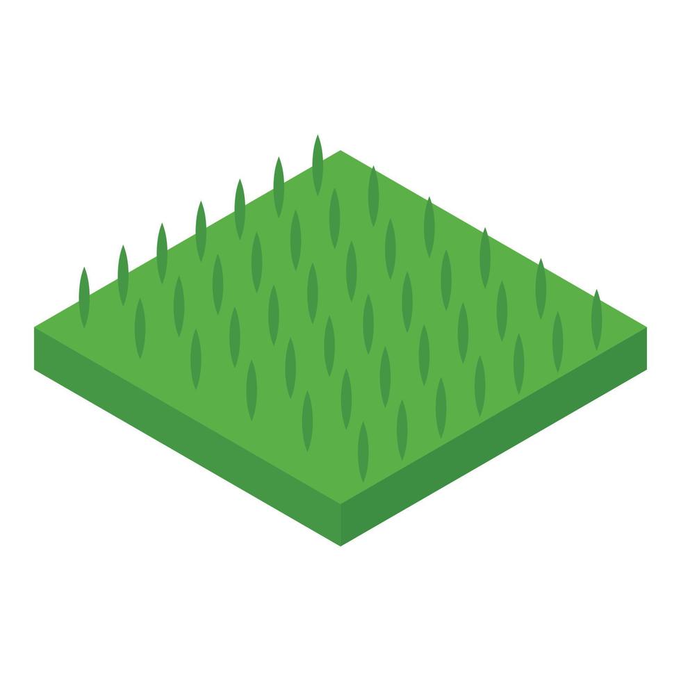 grön växt jord ikon, isometrisk stil vektor
