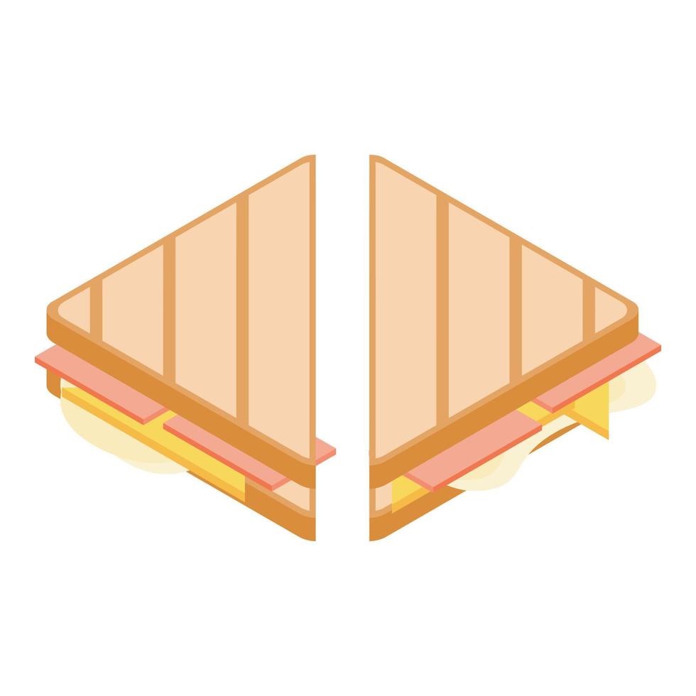Frühstücks-Sandwich-Symbol, isometrischer Stil vektor