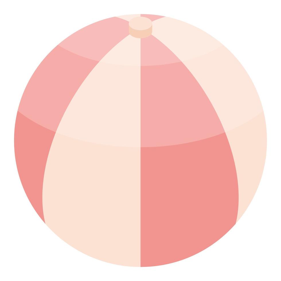 rote Wasserball-Ikone, isometrischer Stil vektor