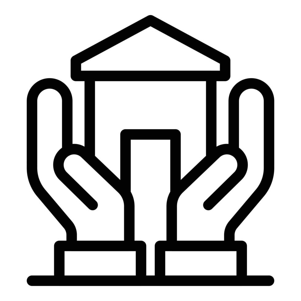 Pflegefamilienhaus-Symbol, Umrissstil vektor