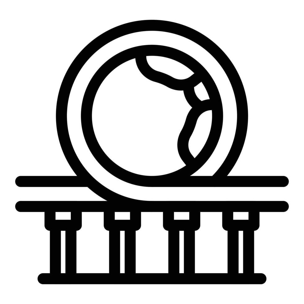 Achterbahn-Track-Symbol, Umrissstil vektor