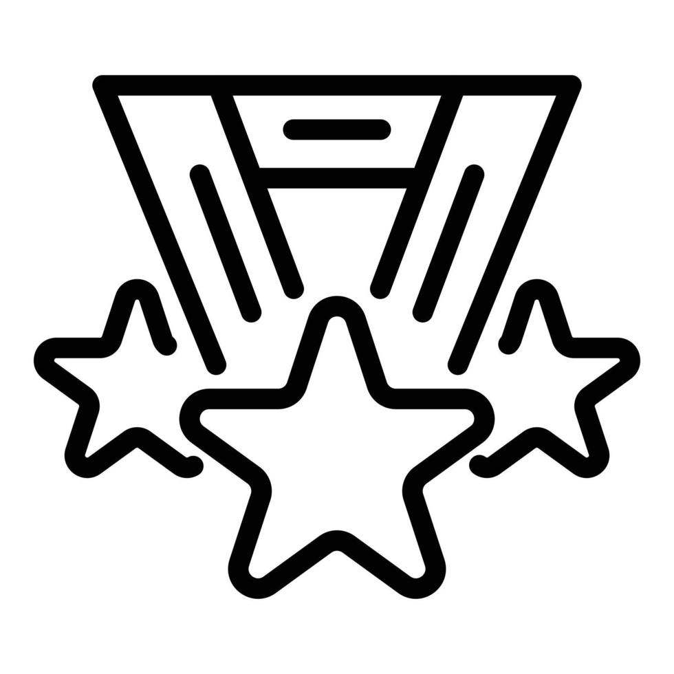 Medaille Sternsymbol, Umrissstil vektor