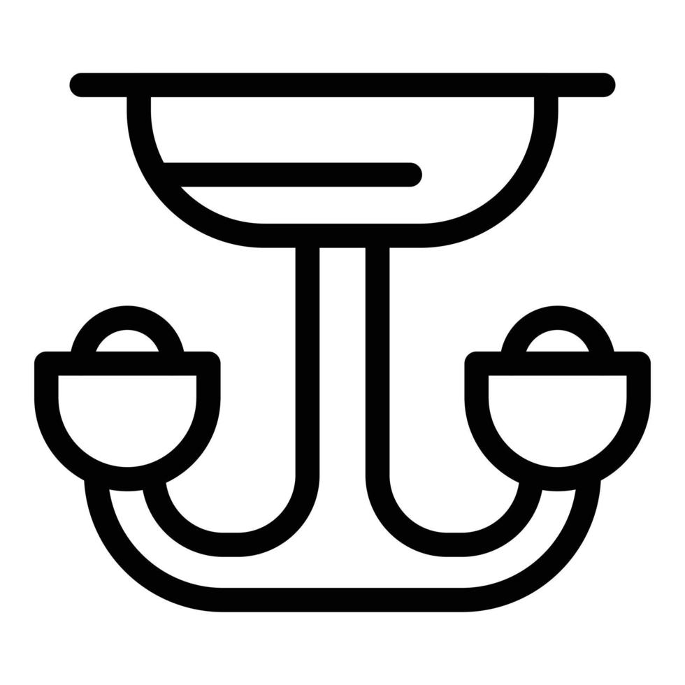 Deckenlampensymbol, Umrissstil vektor