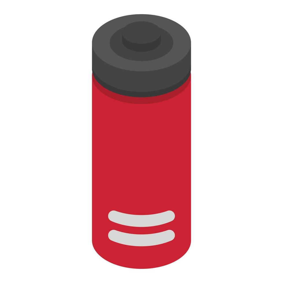 rotes Sportflaschensymbol, isometrischer Stil vektor