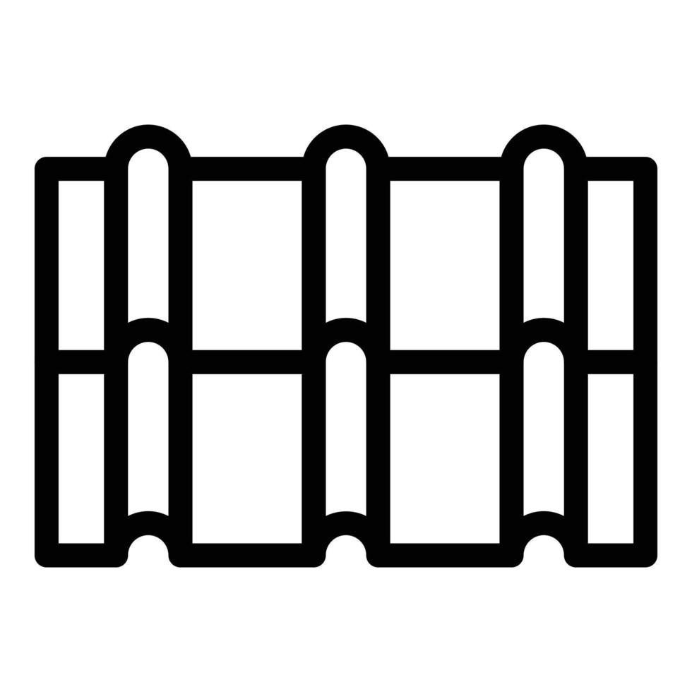 Terrakotta-Dachziegel-Symbol, Umrissstil vektor