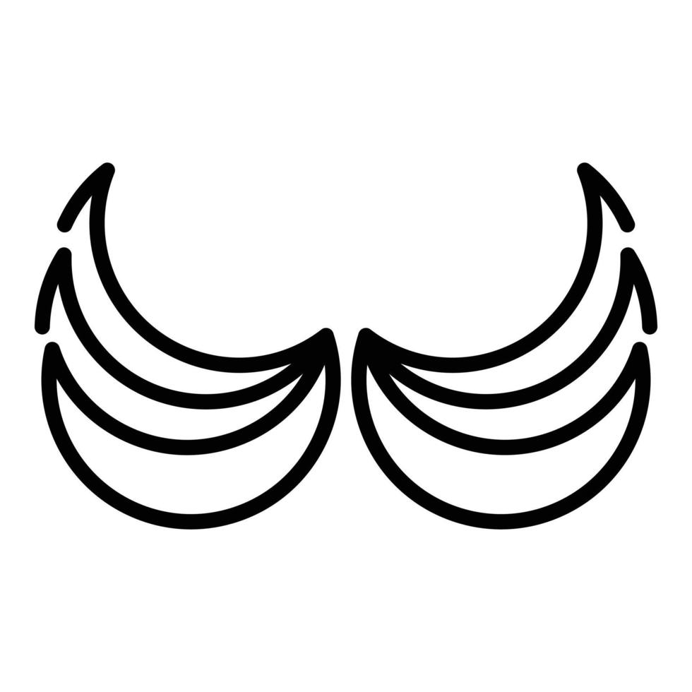 süßes Flügelsymbol, Umrissstil vektor