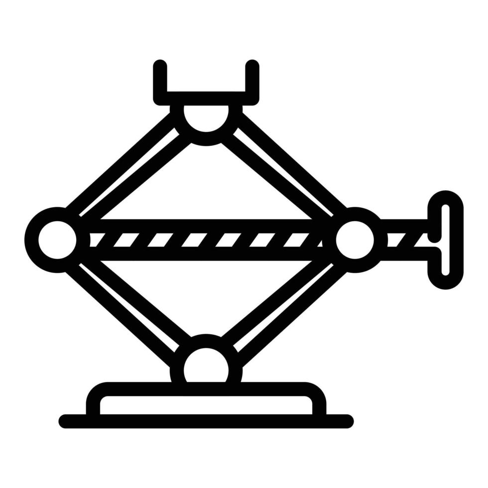Jack-Schrauben-Wartungssymbol, Outline-Stil vektor