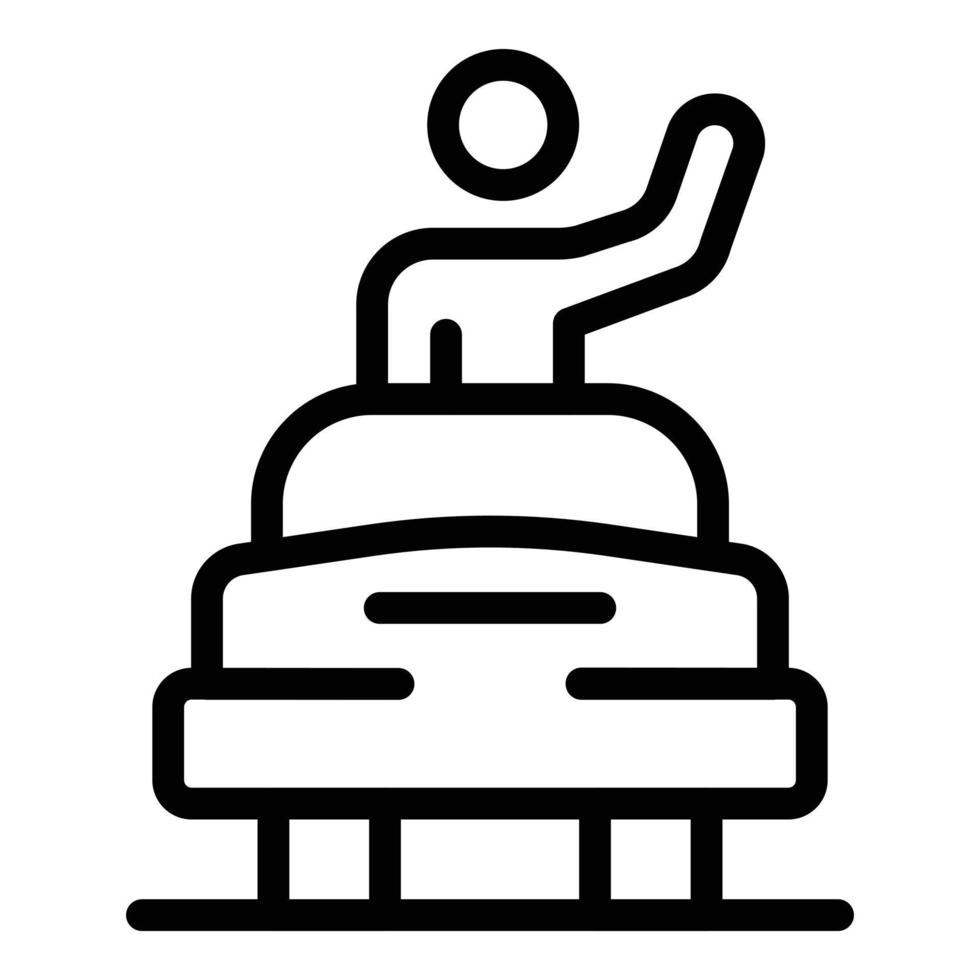Bräutigam-Auto-Symbol, Umriss-Stil vektor