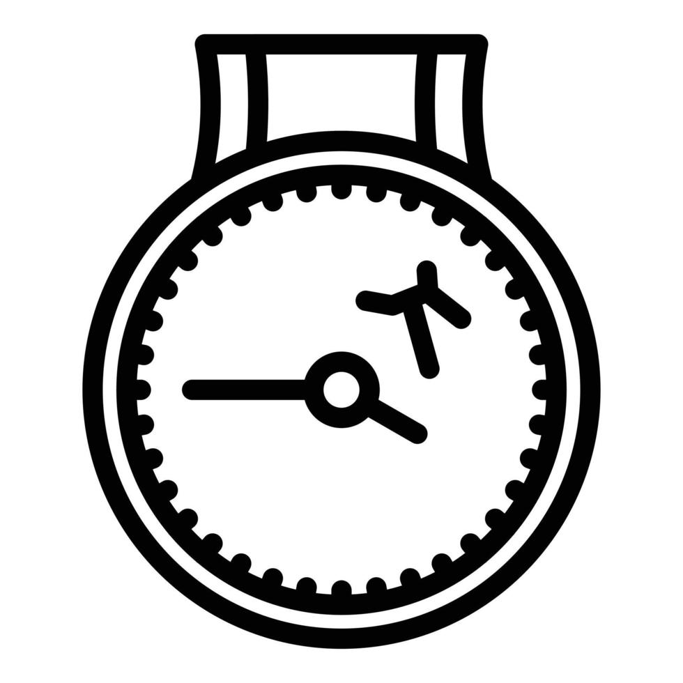 Crack-Mechaniker-Uhr-Symbol, Umrissstil vektor