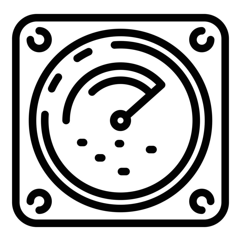 Flughafenradar-Symbol, Umrissstil vektor