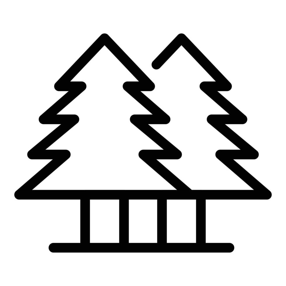 Tannenwald-Symbol, Umrissstil vektor
