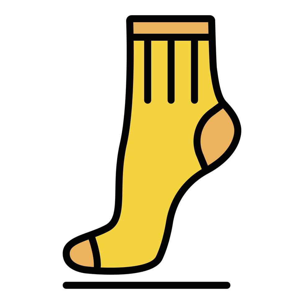 Wollsocken-Symbol Farbumrissvektor vektor