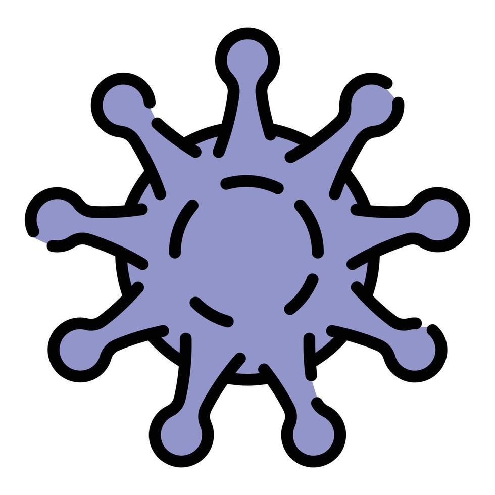 populär virus ikon Färg översikt vektor