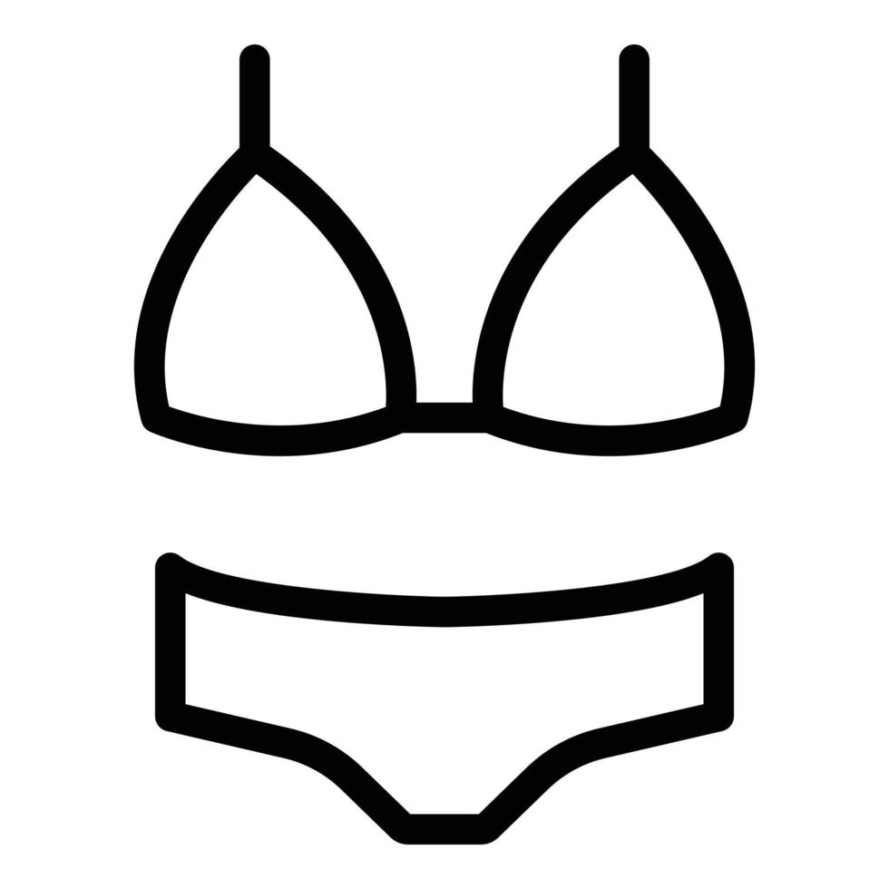 Mädchen-Badeanzug-Symbol, Umrissstil vektor