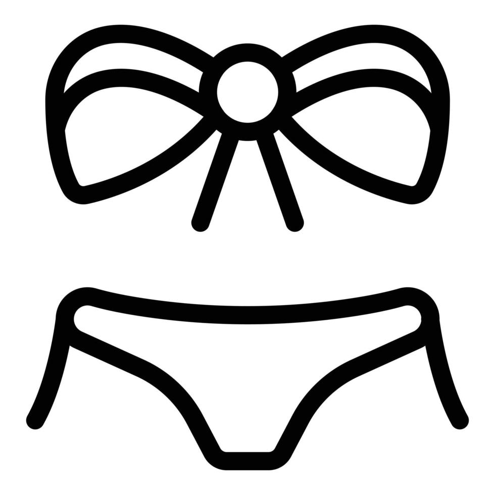Meer-Badeanzug-Symbol, Umrissstil vektor