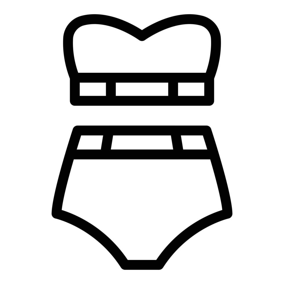 Urlaub-Badeanzug-Symbol, Umrissstil vektor