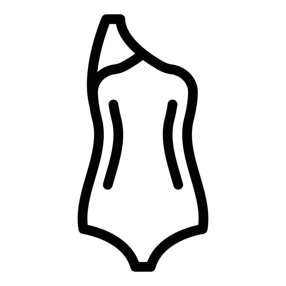 Kleid-Badeanzug-Symbol, Umrissstil vektor